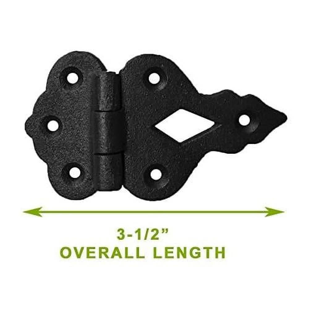 Black Wrought Iron Cabinet Hinge 3/8 In Offset Pack Of 2 U22825