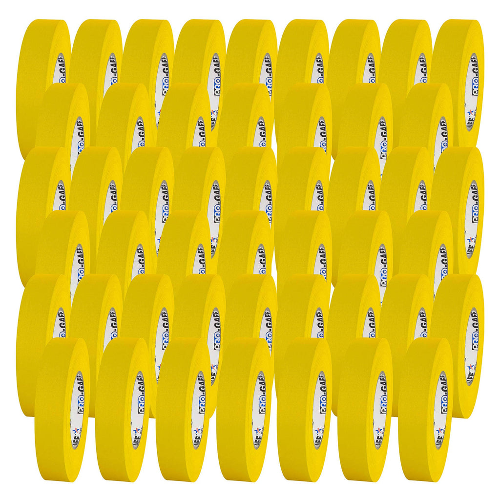 Yellow Gaffers Tape 1x22 x 50 Yard Roll (Pack of 48) R9006