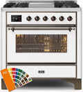 36 Dual Fuel Natural Gas Range with Bronze Trim U29487