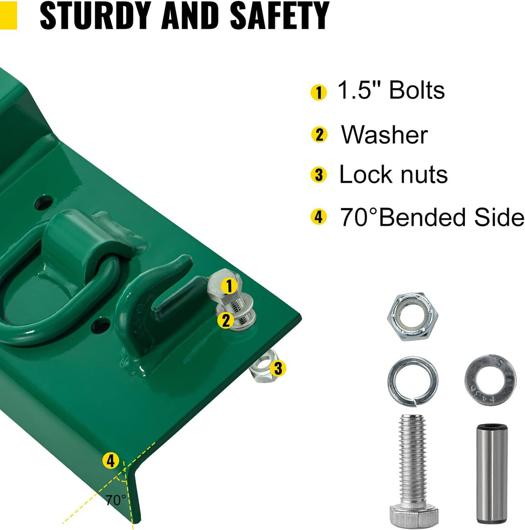 1/4" G70 Forged Bolt on Grab Hooks with 1/2" Shackles B68318