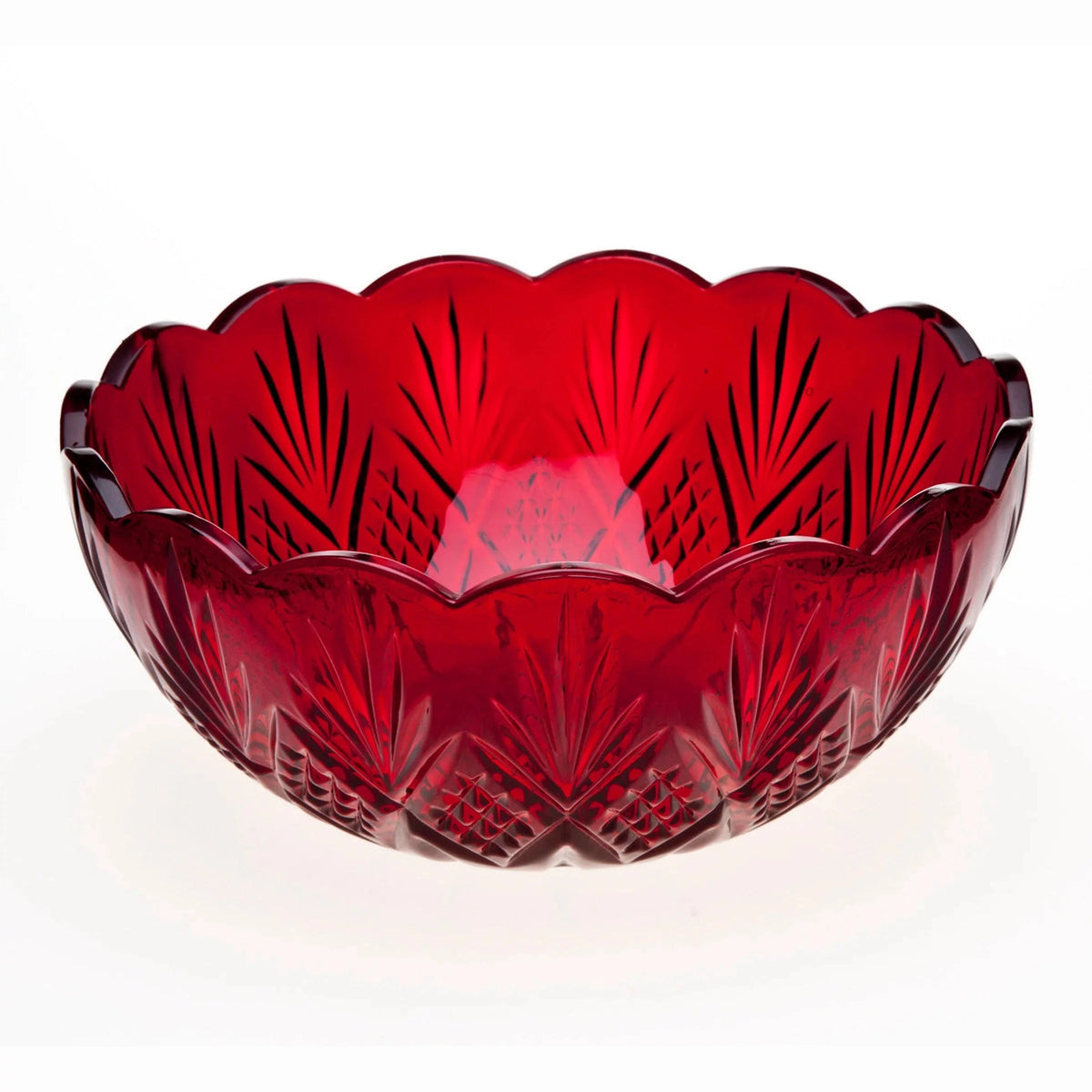 Red Scalloped Serving Bowl R53202
