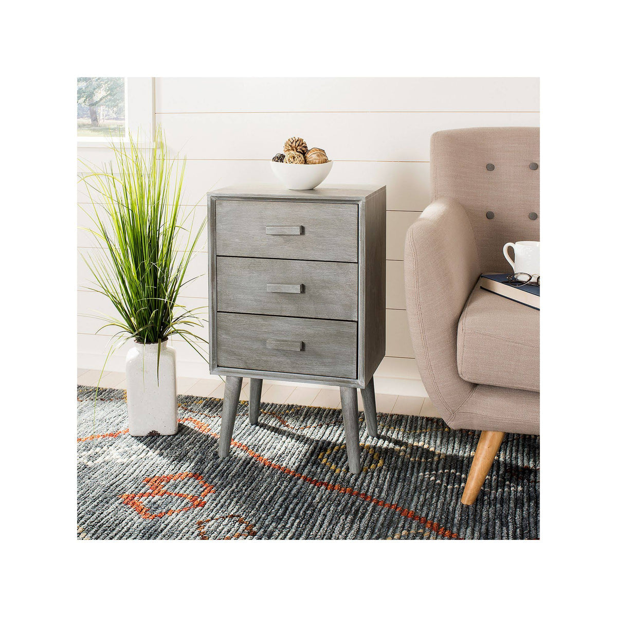 3 Drawer Slate Grey Chest W662