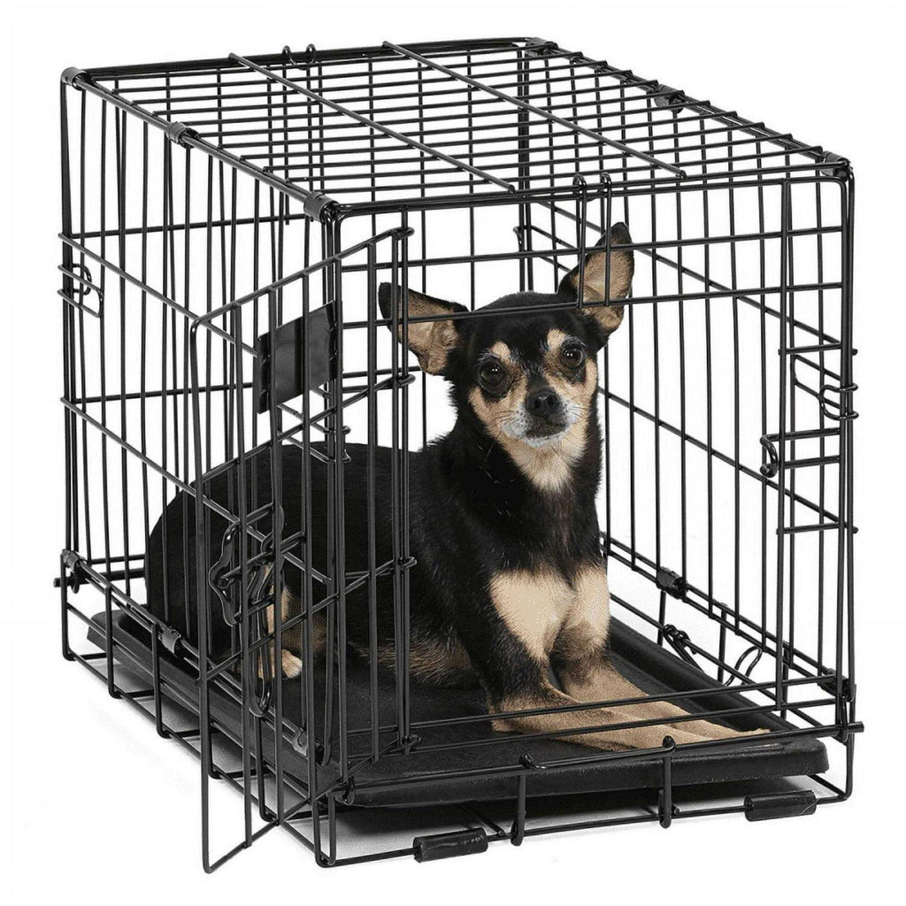 XXS Folding Metal Dog Crate with Divider Panel R5123