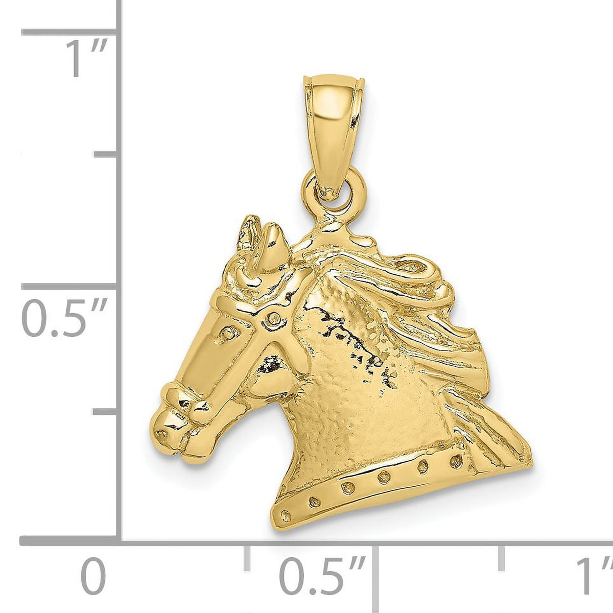 10K Yellow Gold Horse Head Charm Q8652