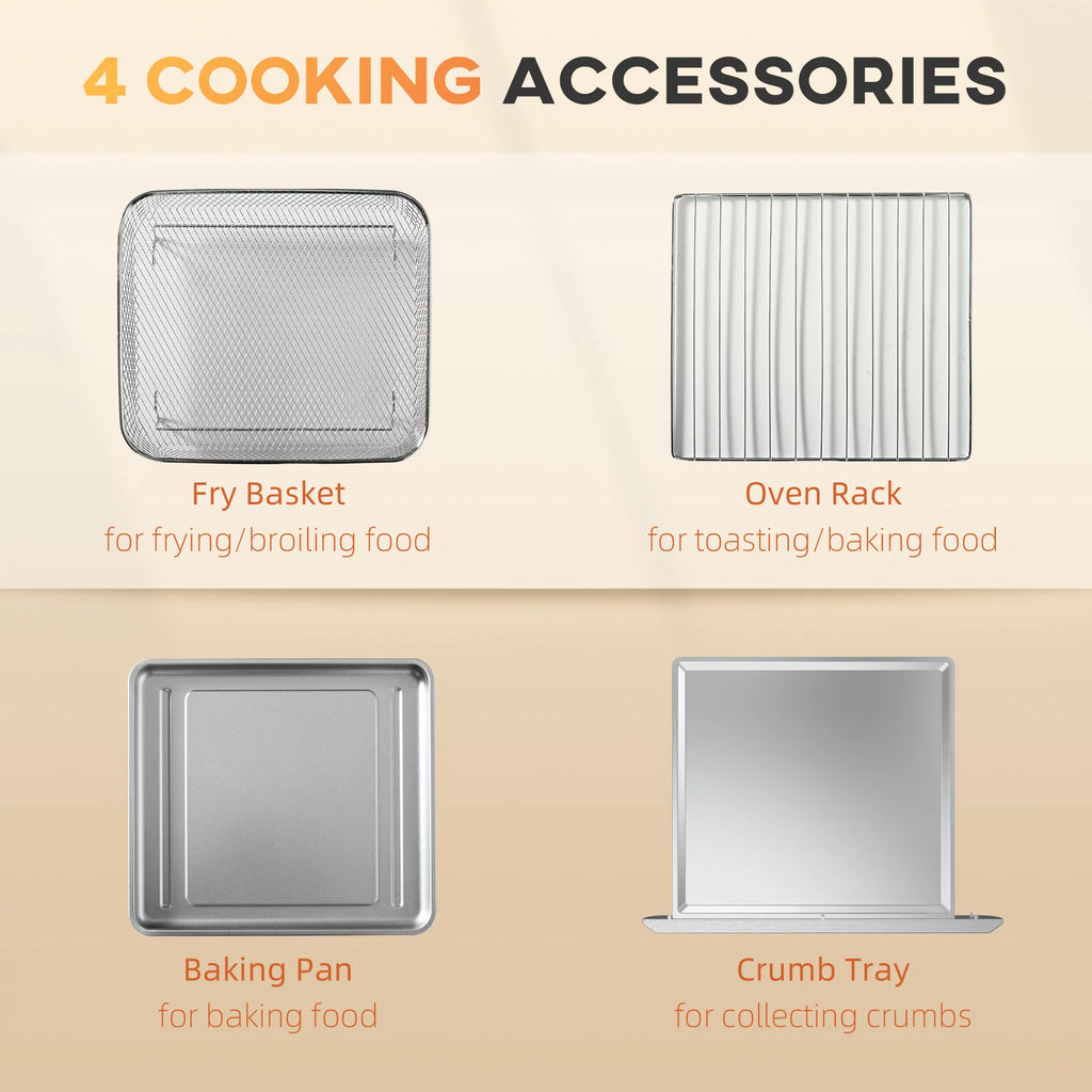 21QT 7-In-1 Convection Air Fryer Toaster Oven, 1800W Stainless Steel A347330