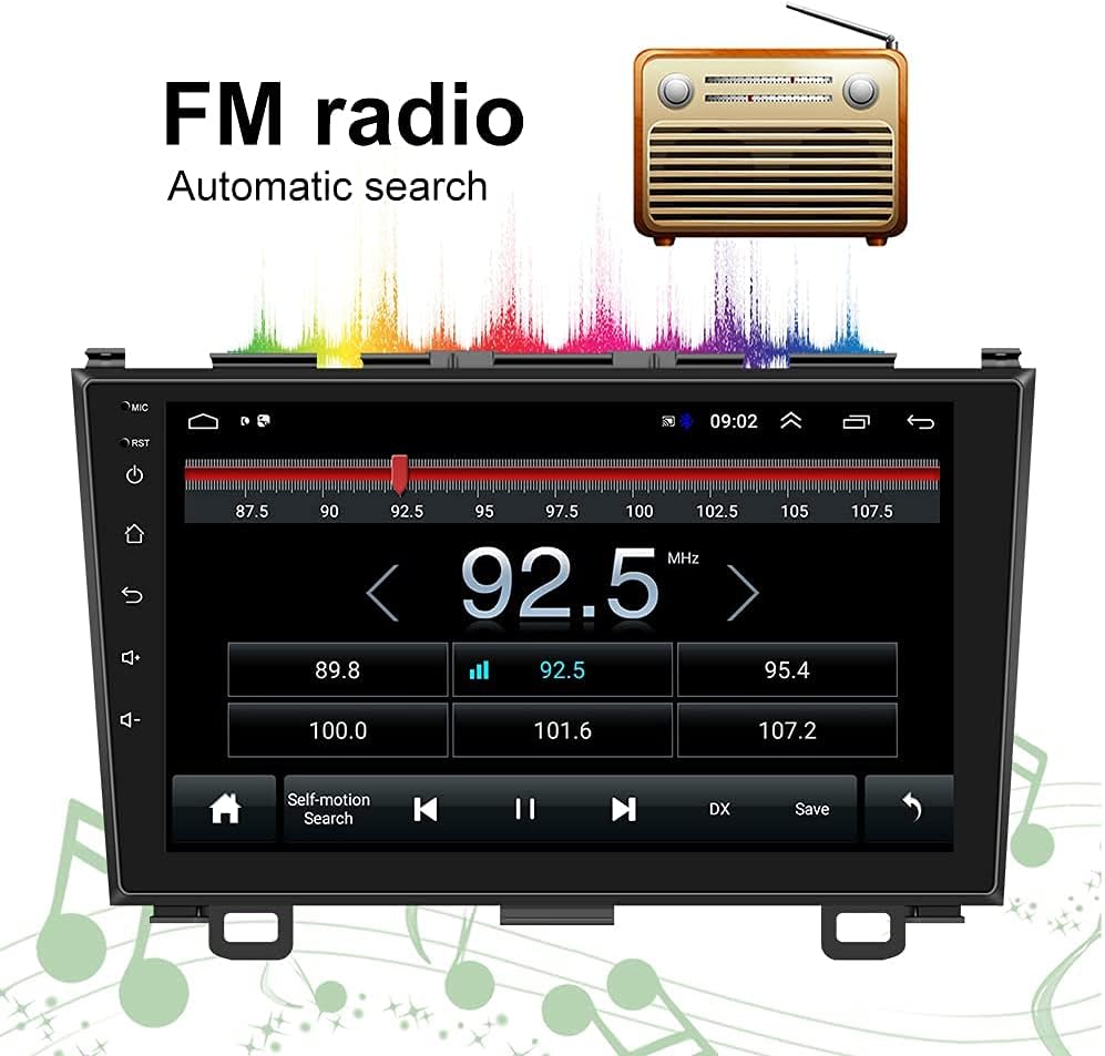 9 Inch Touch Screen Car Stereo Radio with Navigation Bluetooth Backup Camera V929