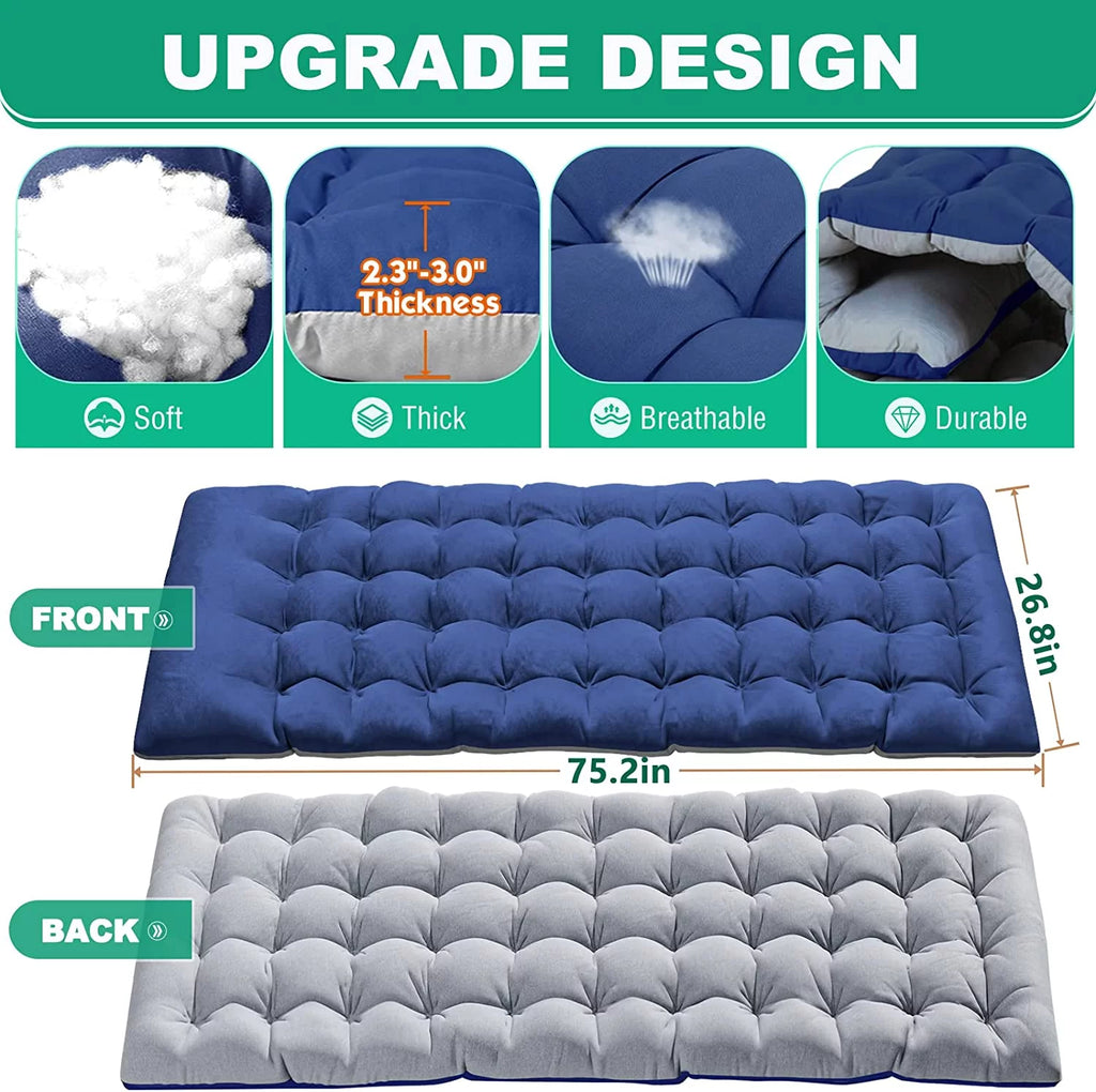 Folding Camping Cot with Cushion and Headrest D115
