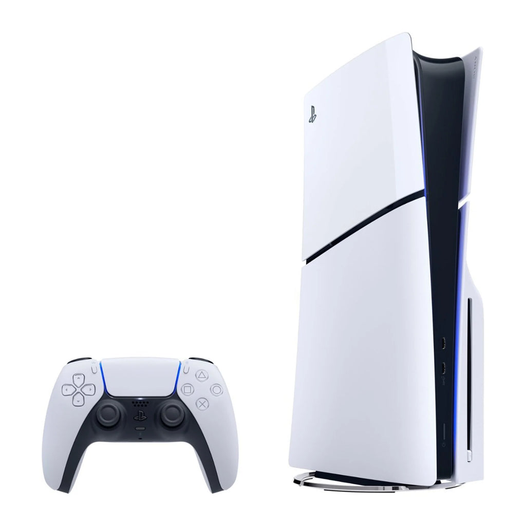White PS5 Disc Slim Gaming Console with Wireless Controller D38684