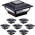 White 12 Pack Solar Post Cap Light for 4x4 Wood Posts K9174