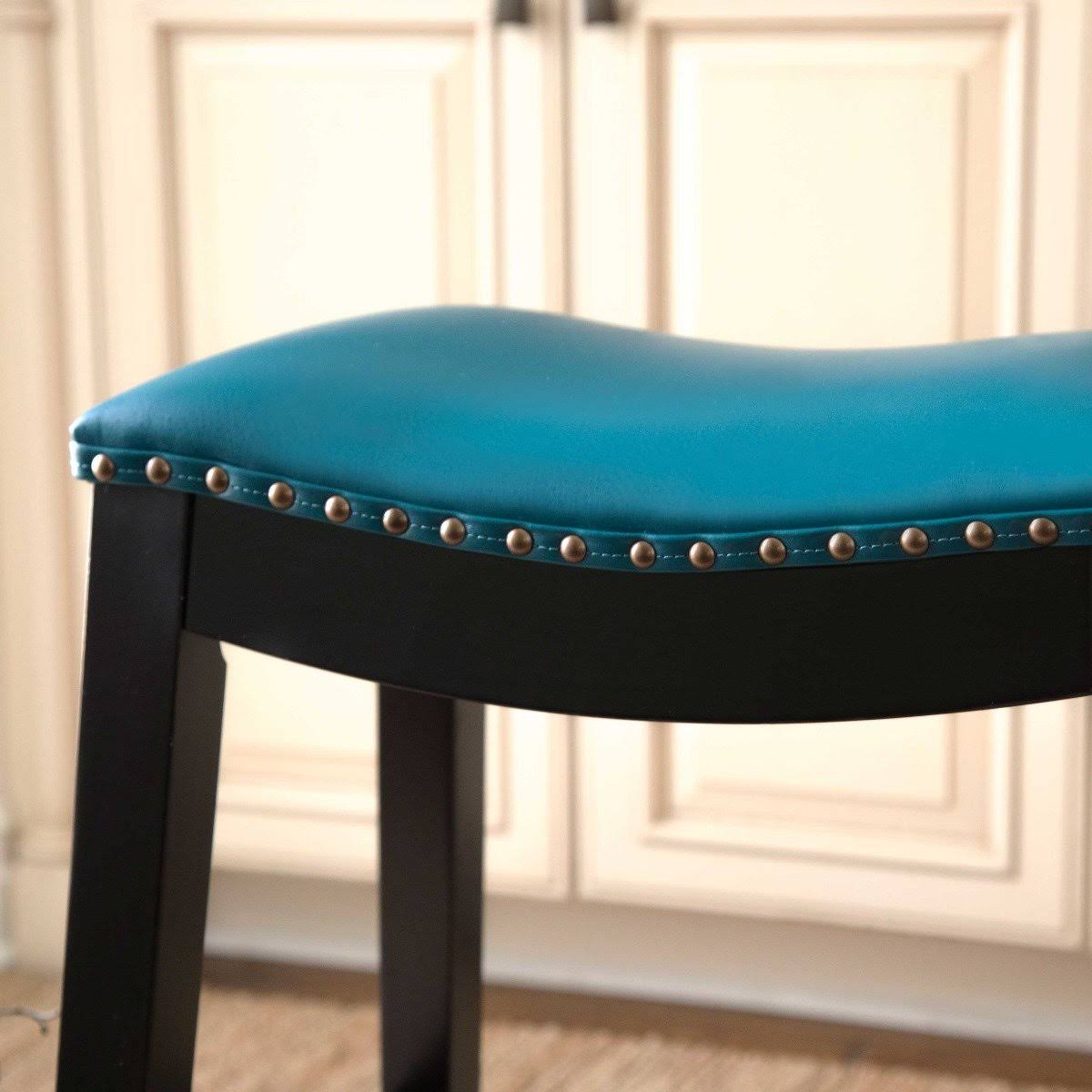 Teal Bonded Leather Counter Stool T455416