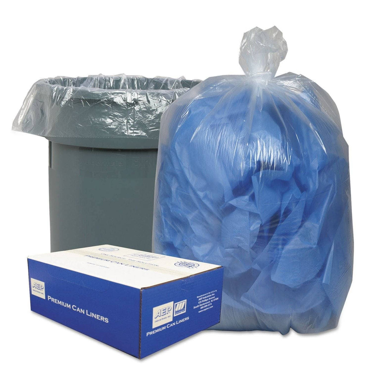 Clear Low-Density Can Liners 31-33gal .63 Mil 33 x 39 250/Carton K6407