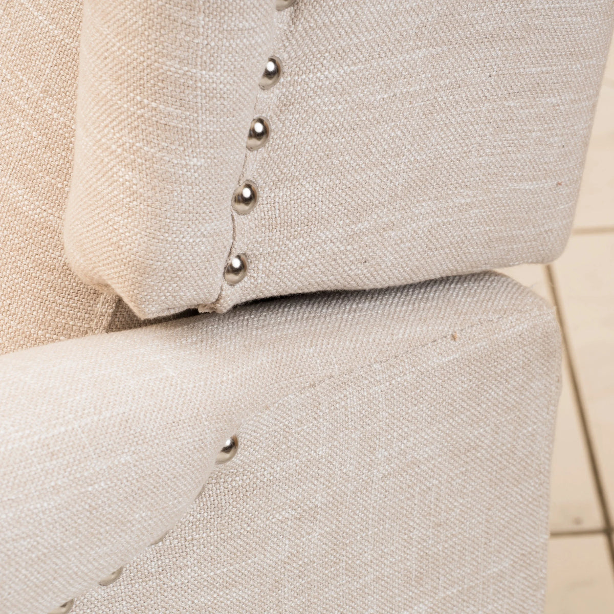 Beige Fabric Wingback Recliner B97211