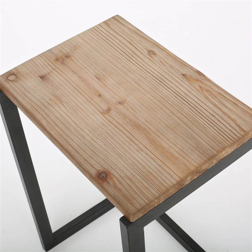 Modern Industrial Firwood Nesting Tables Set of 3 W4021