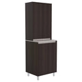 Espresso and Amber Grey 4-Door Cabinet Z141