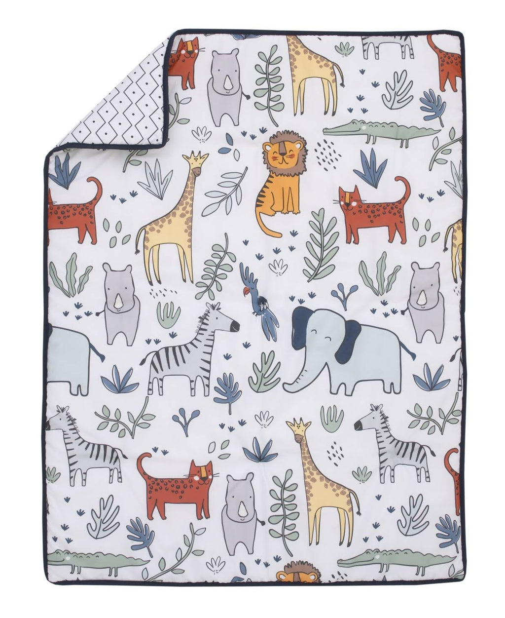 Grey 4-Piece Crib Bedding Set D5323