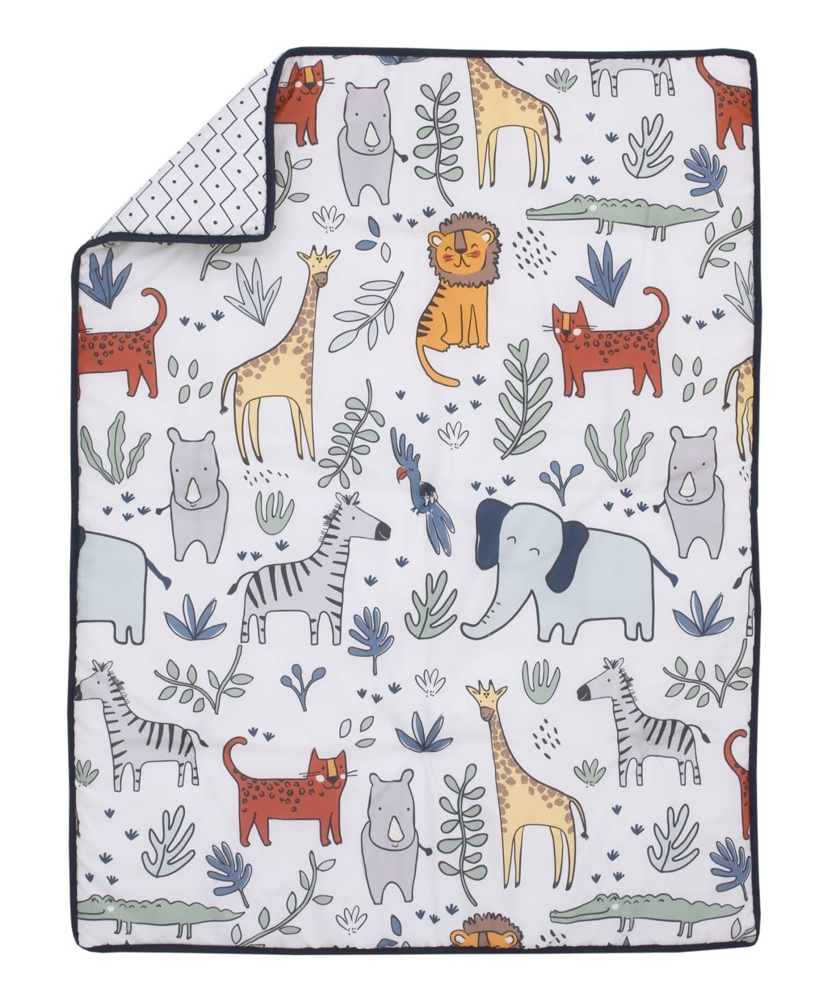 Grey 4-Piece Crib Bedding Set D5323