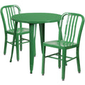 Green Metal Indoor-Outdoor Table Set with 2 Chairs M15930