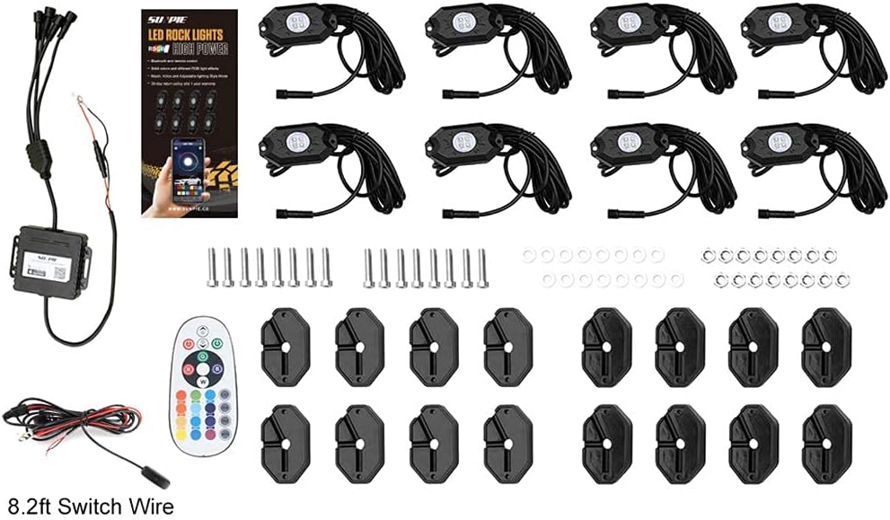8 Pods RGBW LED Rock Lights for Trucks SUV Car ATV UTV M398876