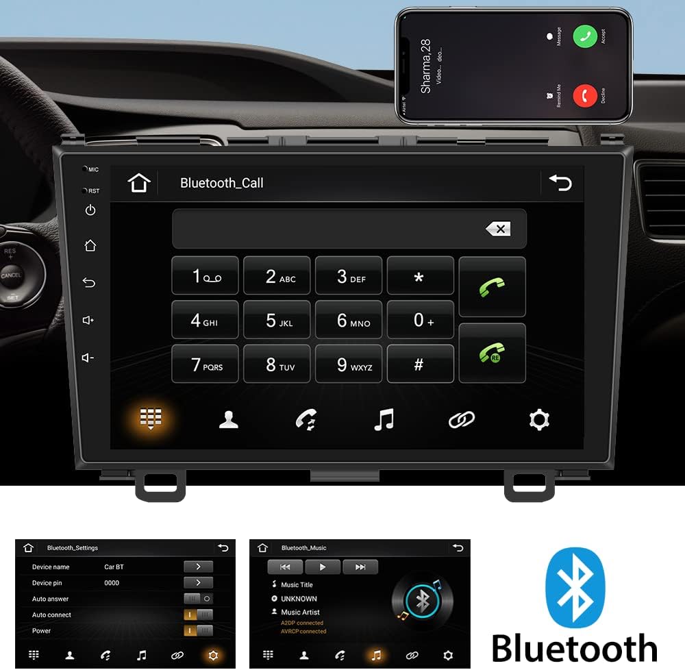 9 Inch Touch Screen Car Stereo Radio with Navigation Bluetooth Backup Camera V929