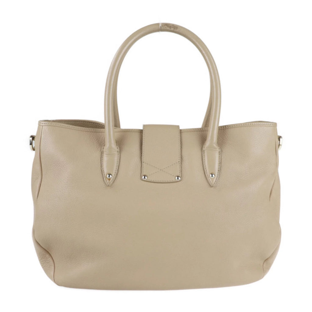 Pre-Owned Beige Leather 2WAY Shoulder Bag T1895