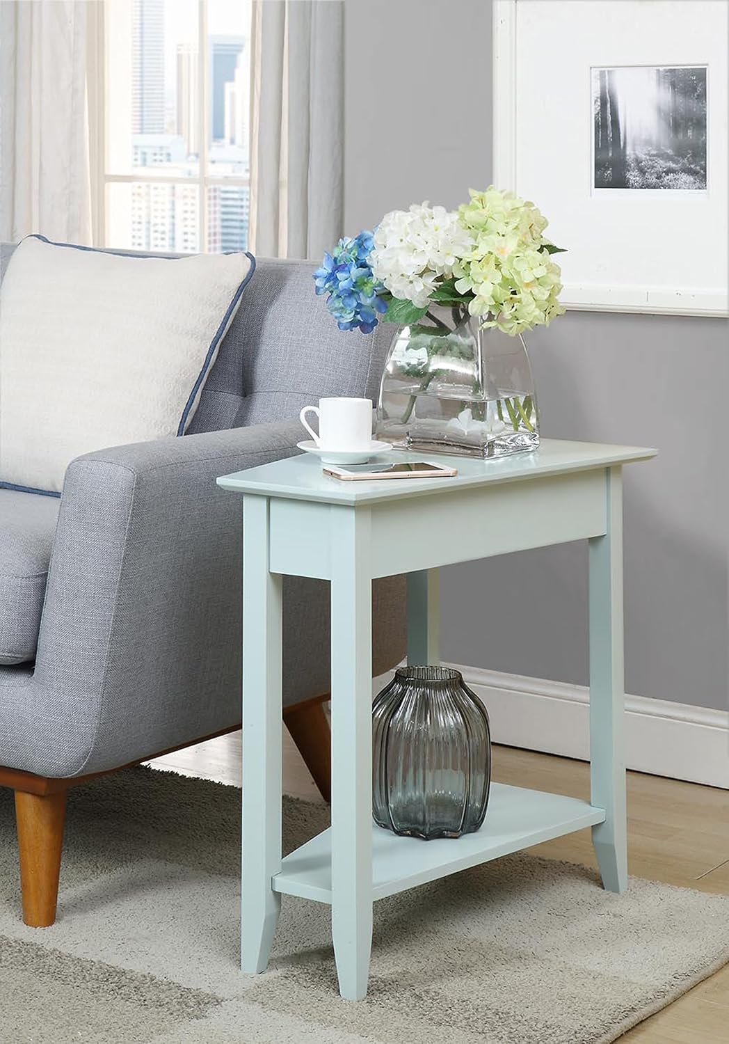 Gray Wedge End Table B3696