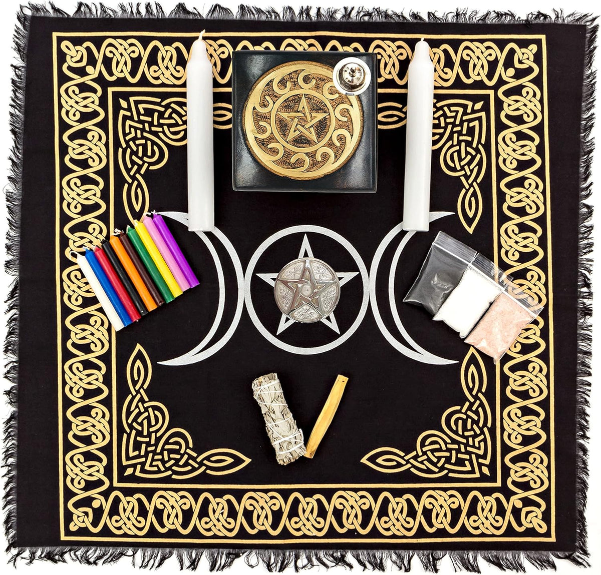 Pentagram Altar Table Wiccan Altar Supply Kit M824