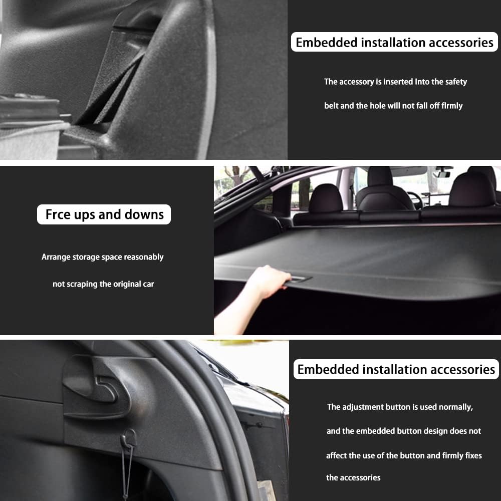 Cargo Privacy Cover for Tesla Model Y 2020-2021 Retractable Trunk Cover Y716