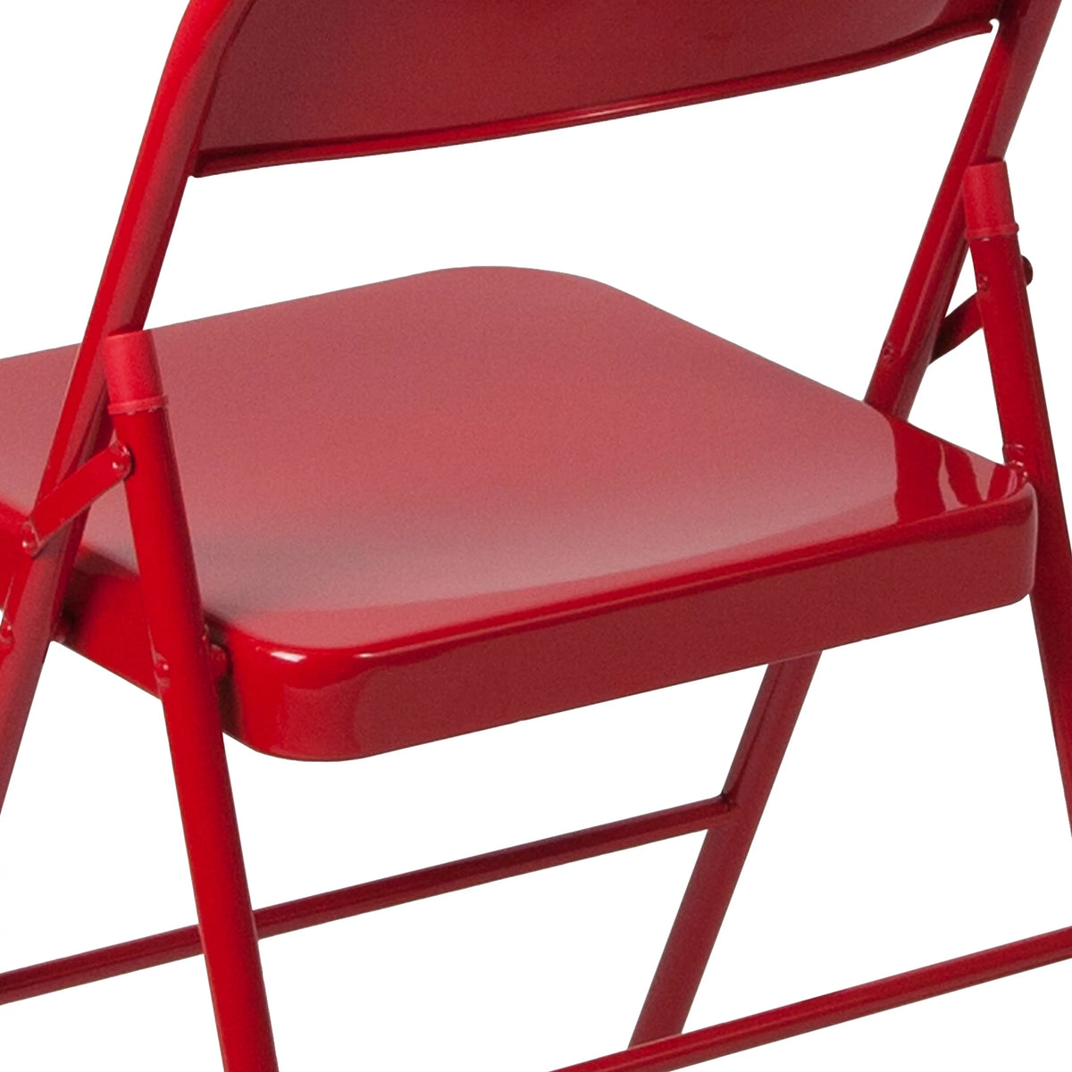 Red Metal Folding Chair M422