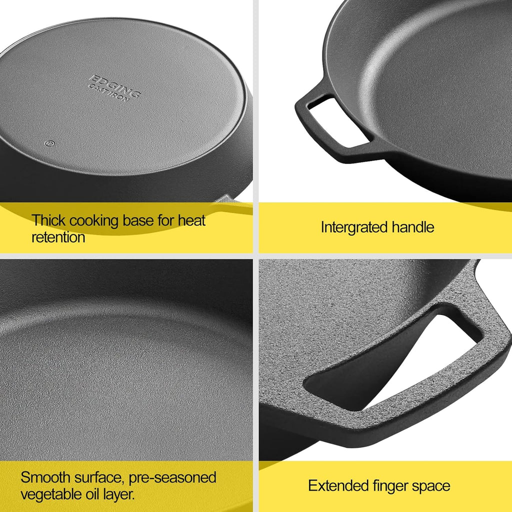 Large 17 Inch Cast Iron Skillet Q840154