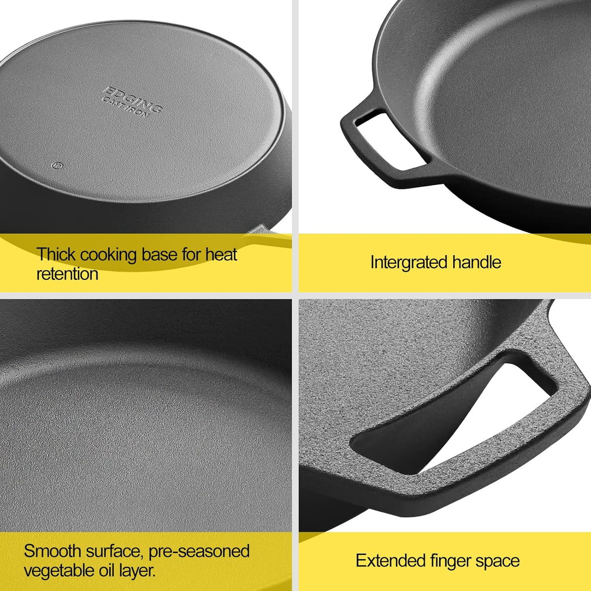 Large 17 Inch Cast Iron Skillet Q840154