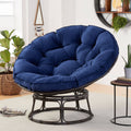 Navy Fabric Papasan Chair J6165