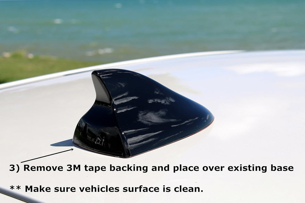 Silver Shark Fin Antenna Compatible with Kia Soul Pack of 2 V3460