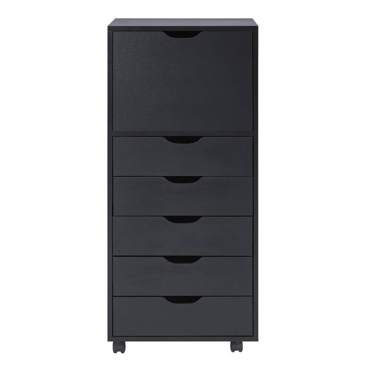 6-Drawer Black Office Storage Cabinet F331