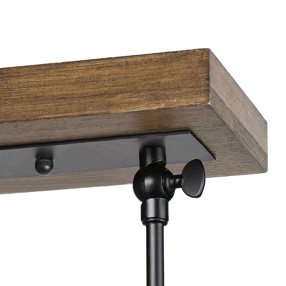3-Light Industrial Wood Canopy Ceiling Wall Light E2046