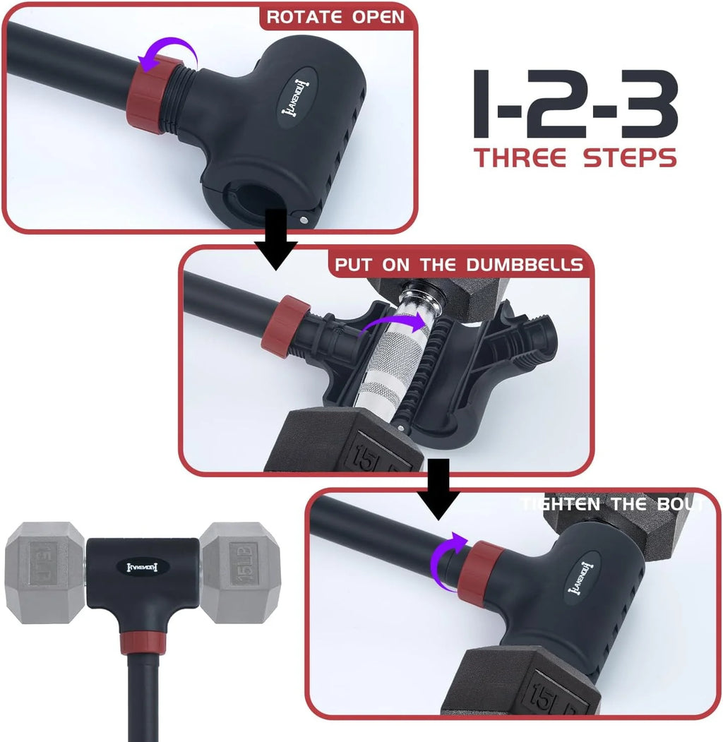 Adjustable Dumbbell Barbell Converter A6611