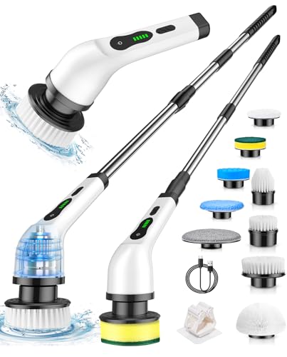 Cordless Electric Spin Scrubber with 6 Brush Heads N7971