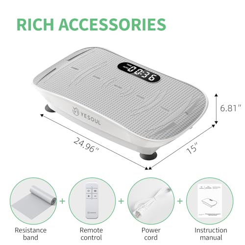Vibration Plate Exercise Machine with Bluetooth Remote V336193