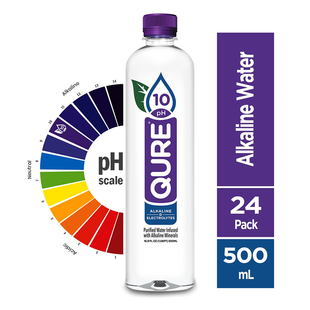10 pH Ionized Alkaline Bottled Water, 16.9 fl oz Pack of 24 F166959