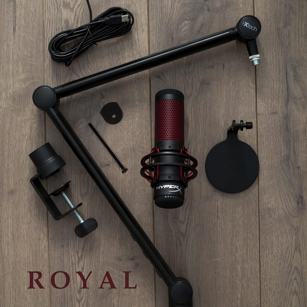Microphone Boom Arm with Desk Mount, 360° Rotatable, Adjustable and Foldable Scissor Mounting, Pack of 2 N7847