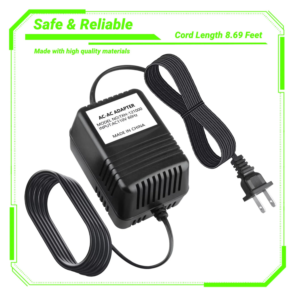 12V AC/AC Adapter Power Supply Charger with Barrel Round Plug Tip P8090