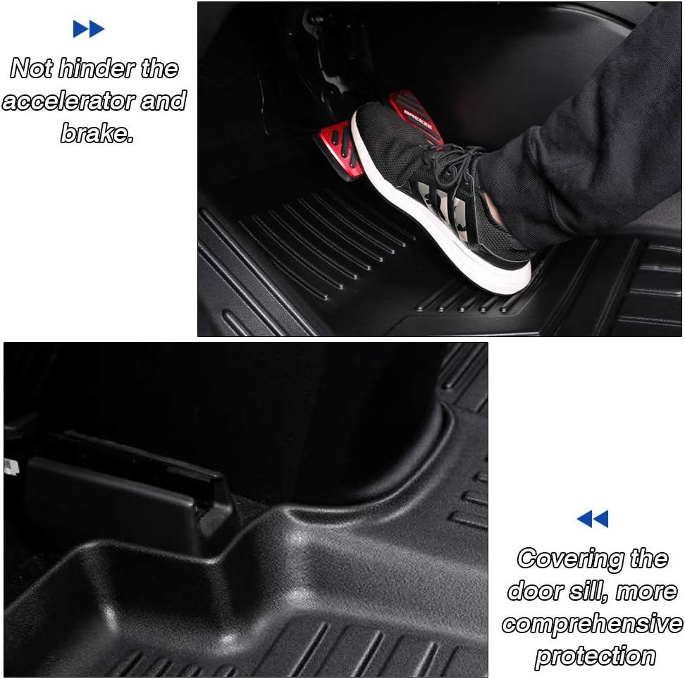 Black 2 Row All Weather Floor Carpet Liner Set H8289