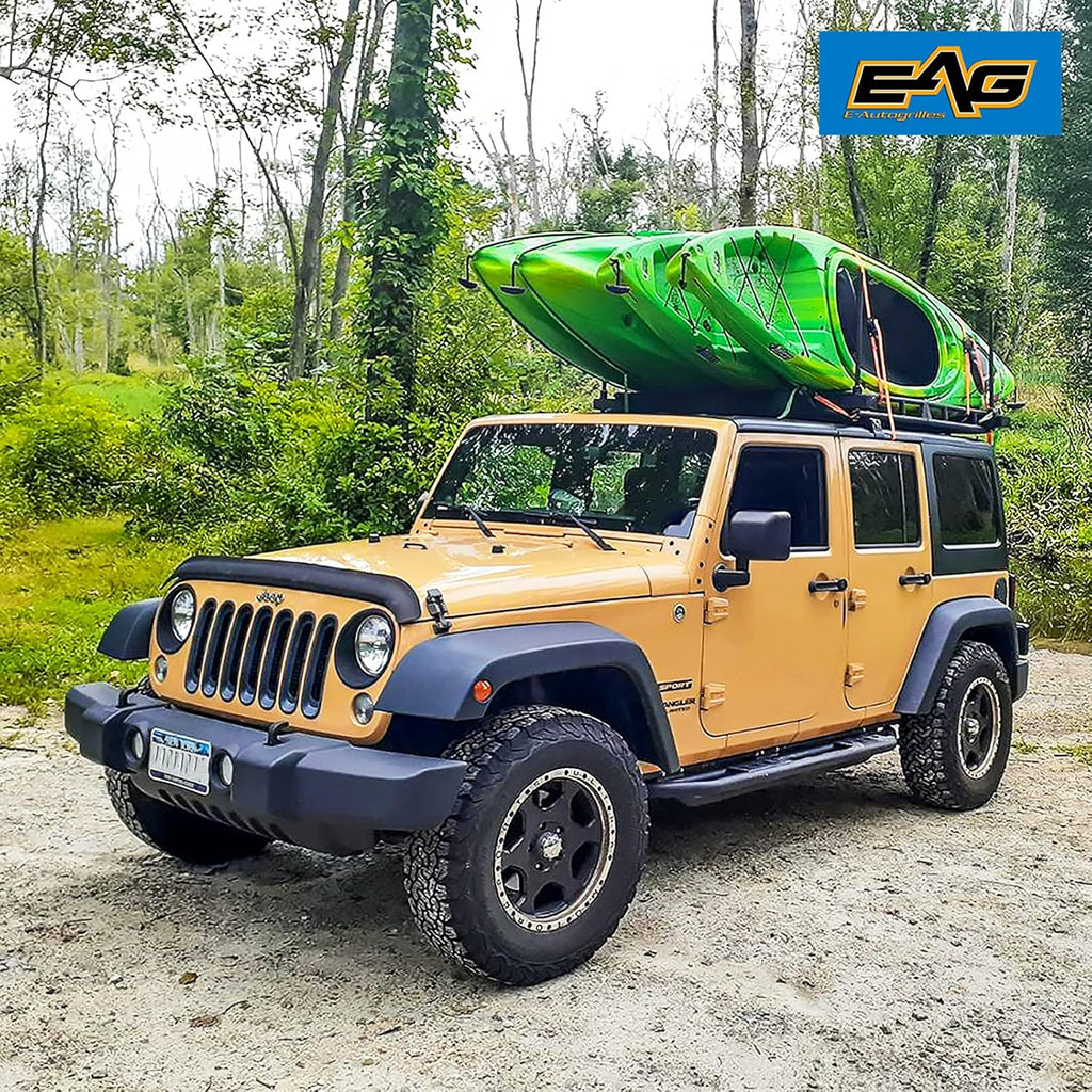 2/4 Door Roof Rack Cargo Basket with Wind Deflector 2 PCS I94833