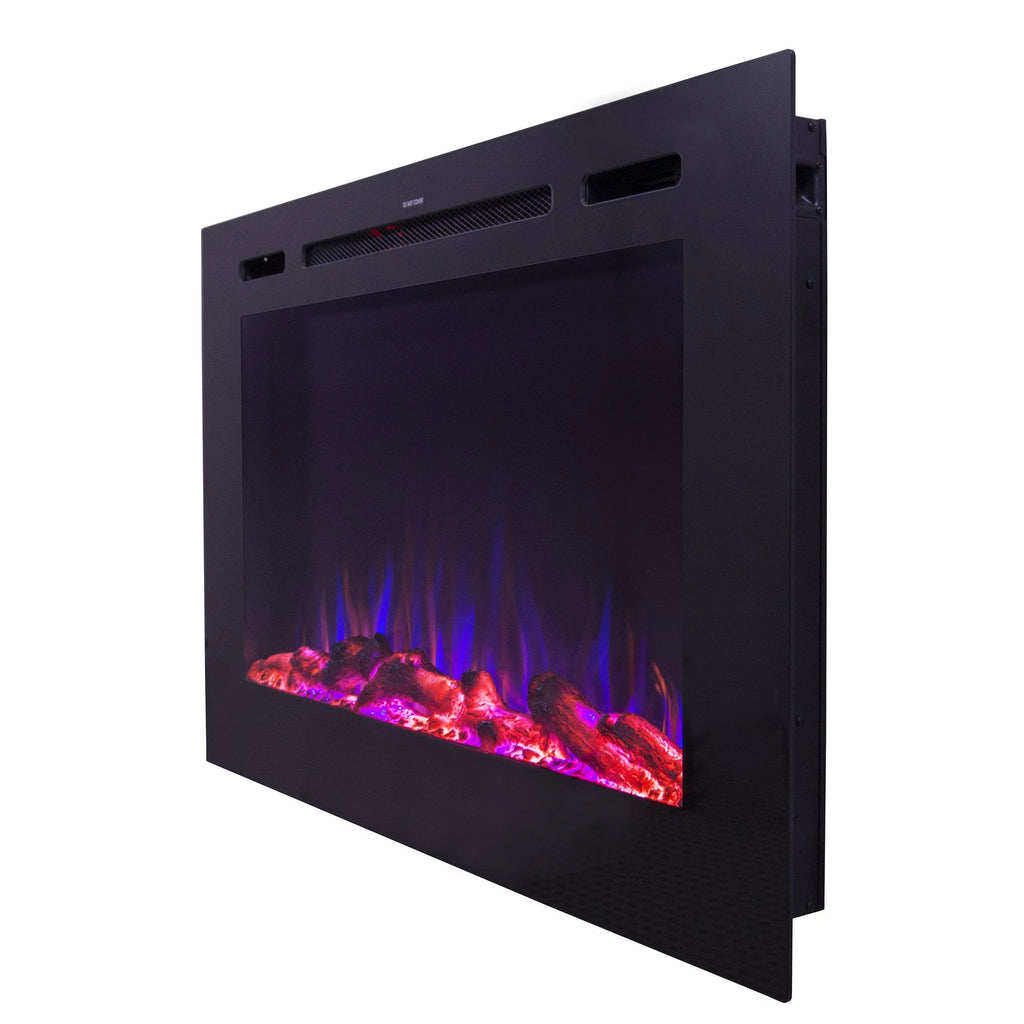 40" Wide 26.5" Tall Smart WIFI Enabled Electric Fireplace Z612