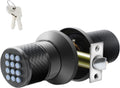 Black Door Knob with Keypad, Auto Lock, Pack of 2 Z7980