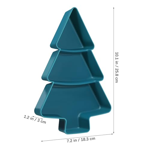 Red Green White Plastic Christmas Tree Snack Tray Set of 3 Z101160
