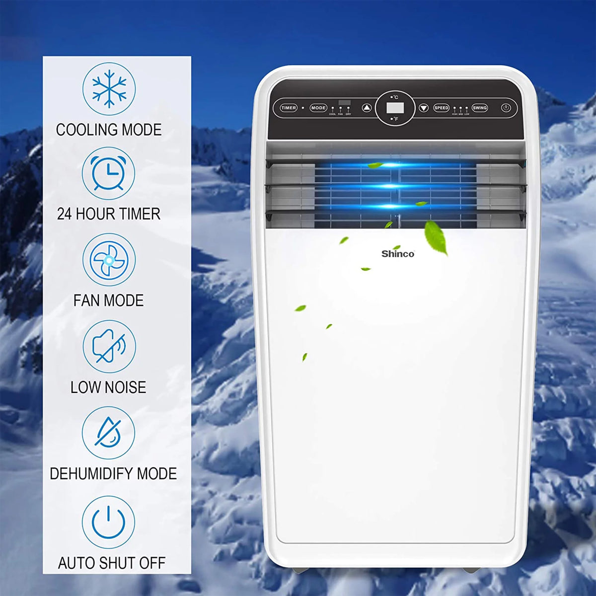 10,000 BTU Portable AC Unit, Dehumidifier, & Fan Q308