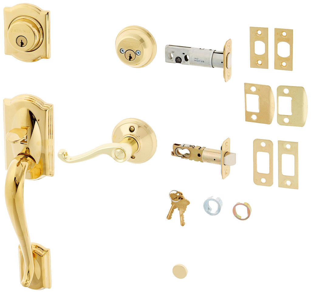 Lifetime Polished Brass Double Cylinder Handleset L82632