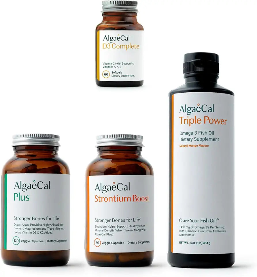 Plant-Based Calcium Vitamin D3 K2 E Vitamin A Omega 3 Fish Oil M84326