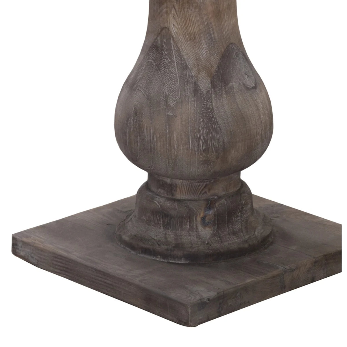 Brown Round Wood End Table with Pedestal Base S9039
