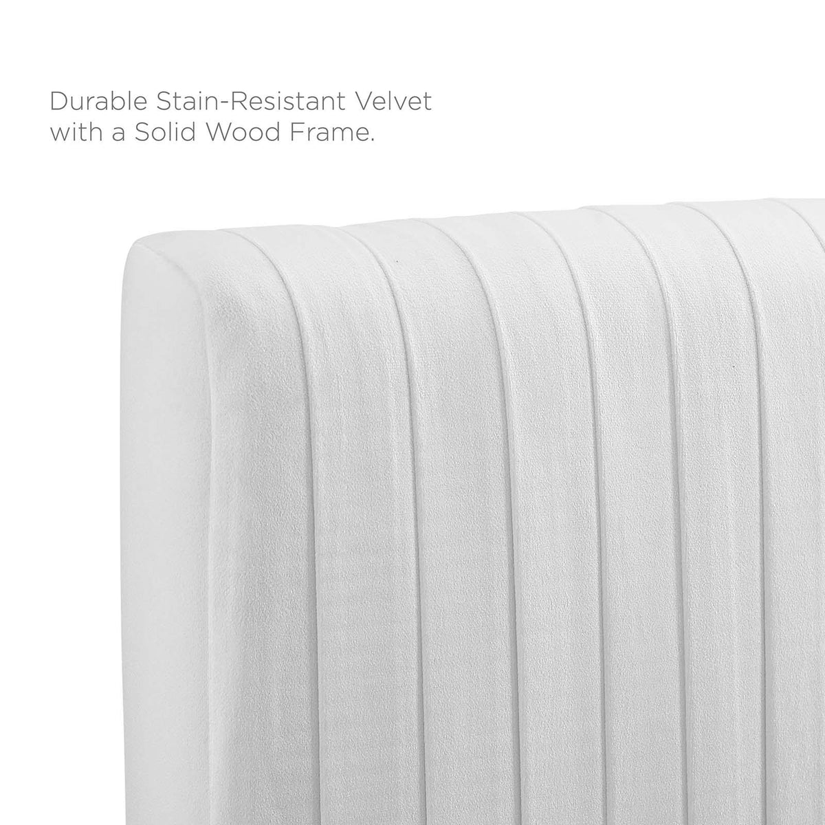 White Performance Velvet King/California King Headboard W115913